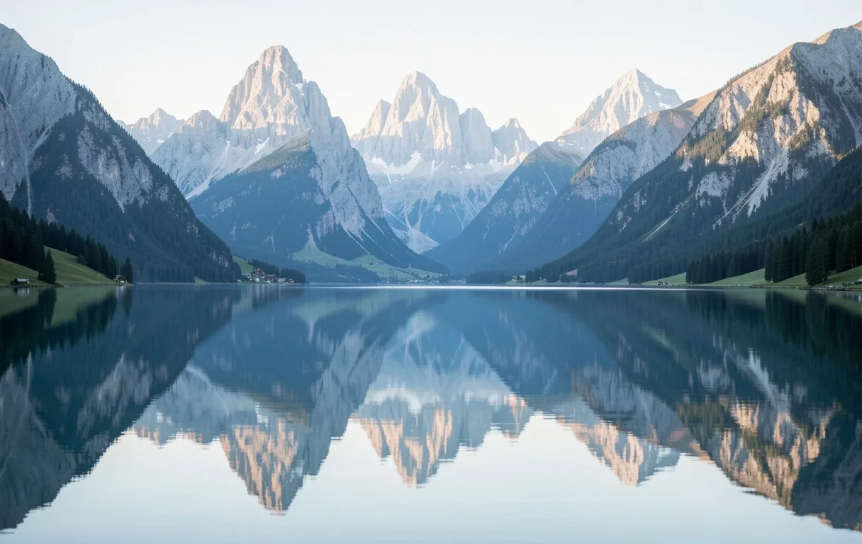 Alpines Panorama am Morgen